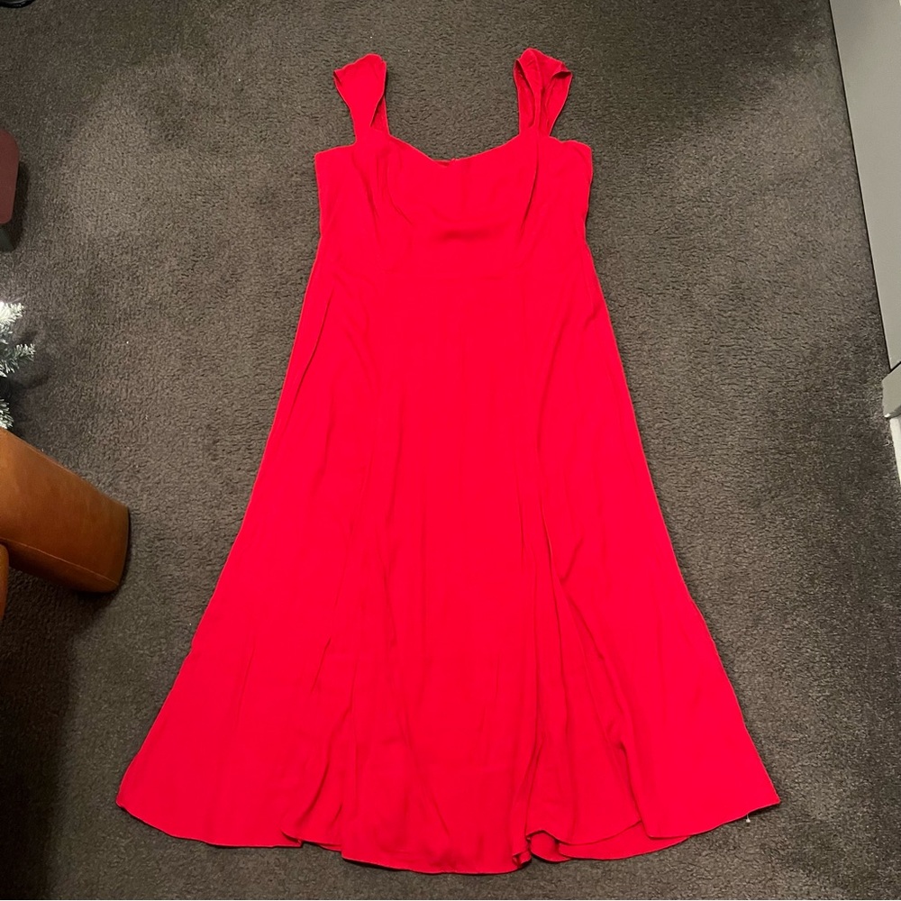 Reformation Bryson Dress Cherry 2 Pink Red NWT - Picture 5 of 10